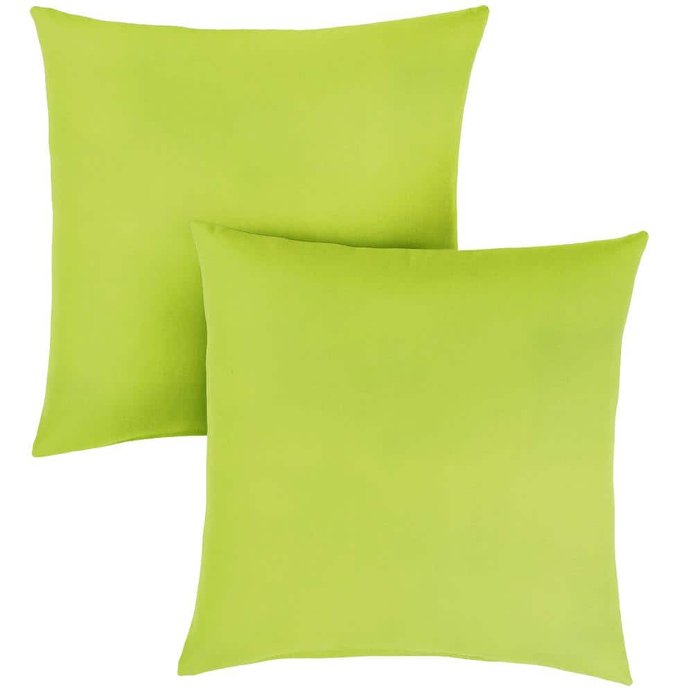 Sunbrella Canvas Macaw Outdoor Knife Edge Throw Pillows (2-Pack)