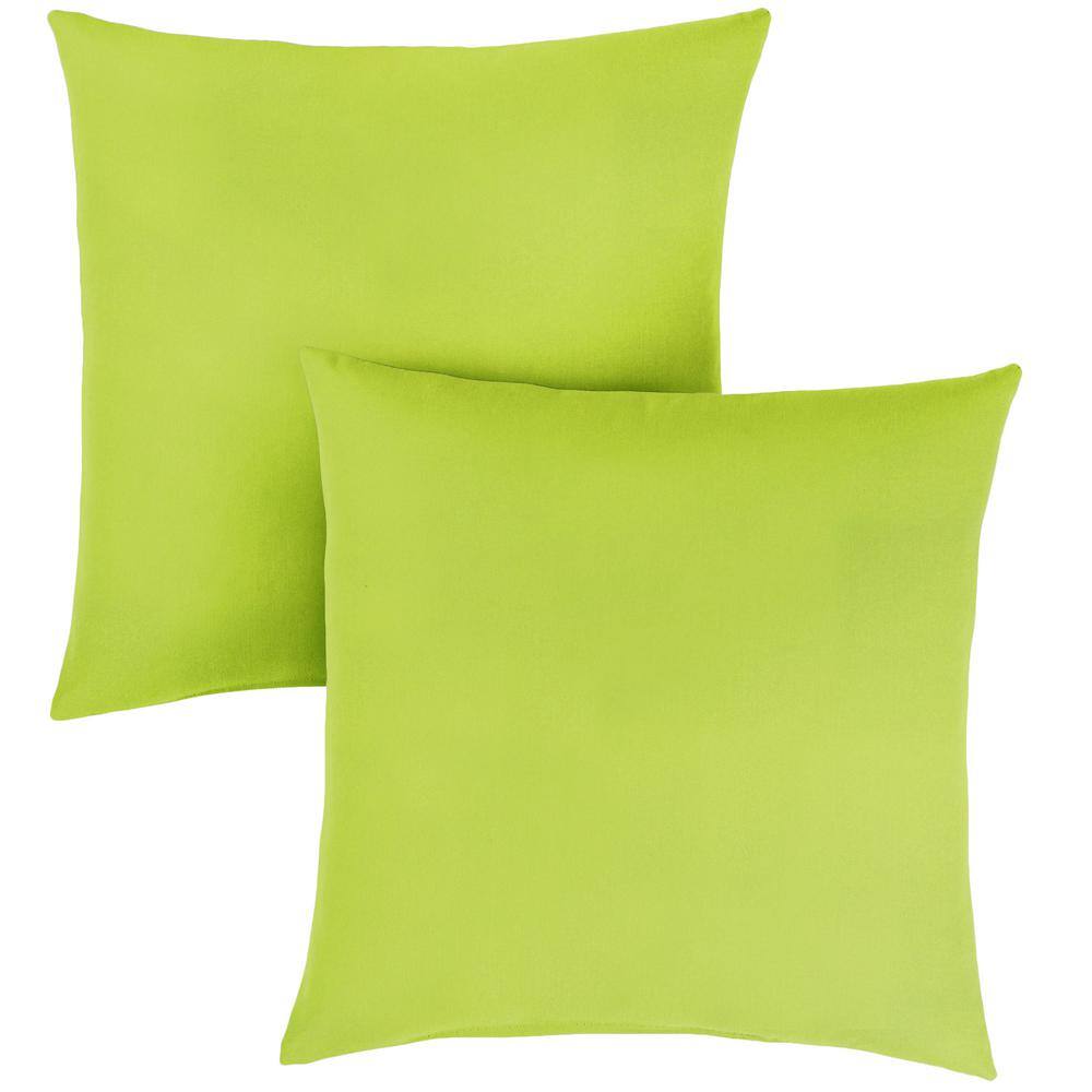 Sunbrella Canvas Macaw Outdoor Knife Edge Throw Pillows (2-Pack)