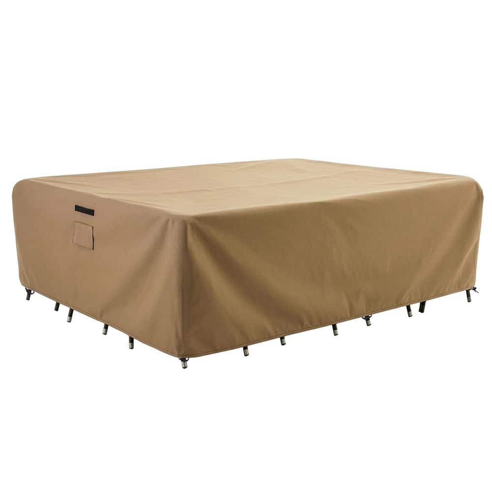 Rectangular Outdoor Table Cover - 111x74x28in Tan Waterproof 600D Polyester General Purpose Outdoor Furniture Cover price history on PriceWatchPro
