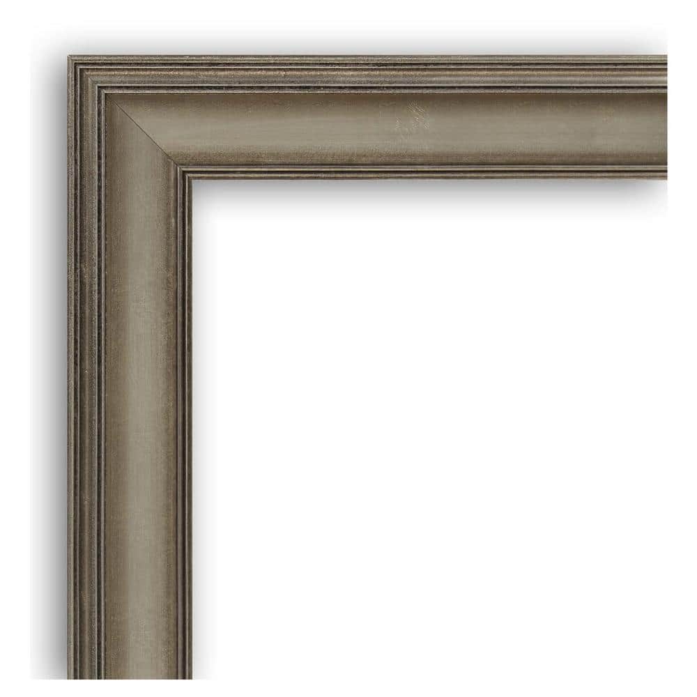 17" x 17" Grey and Antique Silver Wood Framed Magnetic Board