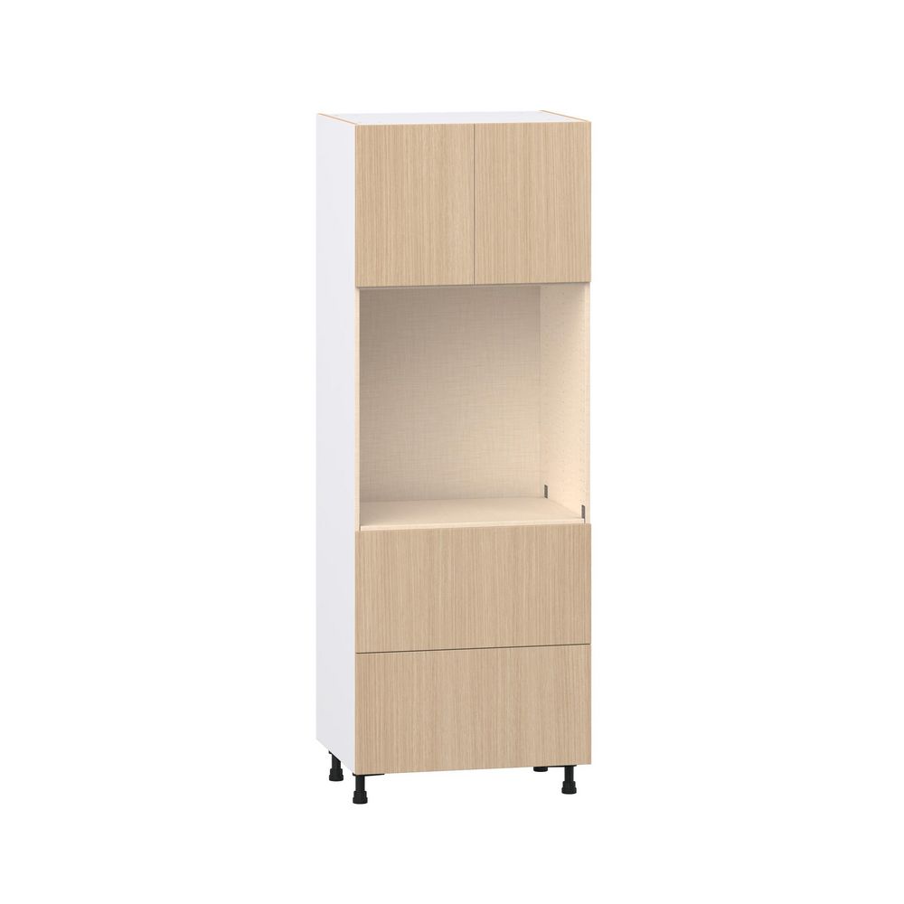 Timberline 30 in. W x 24.5 in. D x 84.5 in. H Assembled Shaker Singe Oven Kitchen Cabinet in Mojavi Oak with Drawers