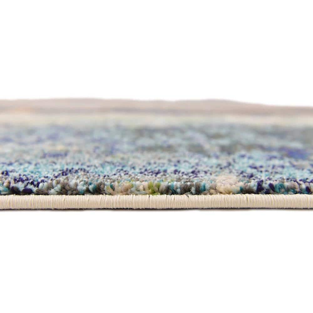 Colorful Abstract 9' x 12' Synthetic Indoor Area Rug