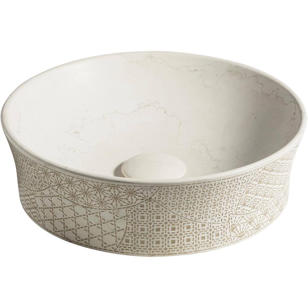 KOHLER Kensho Marble Round Vessel Sink in Biancone K-8324-CS6 - The ...