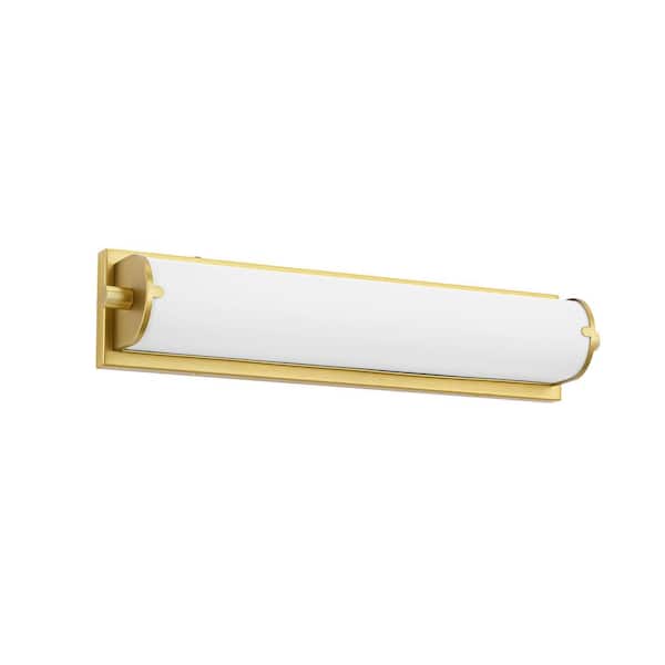 Rennnsan Fynr Modern 1-Light 20.5 in. Brushed Gold Linear LED Wall