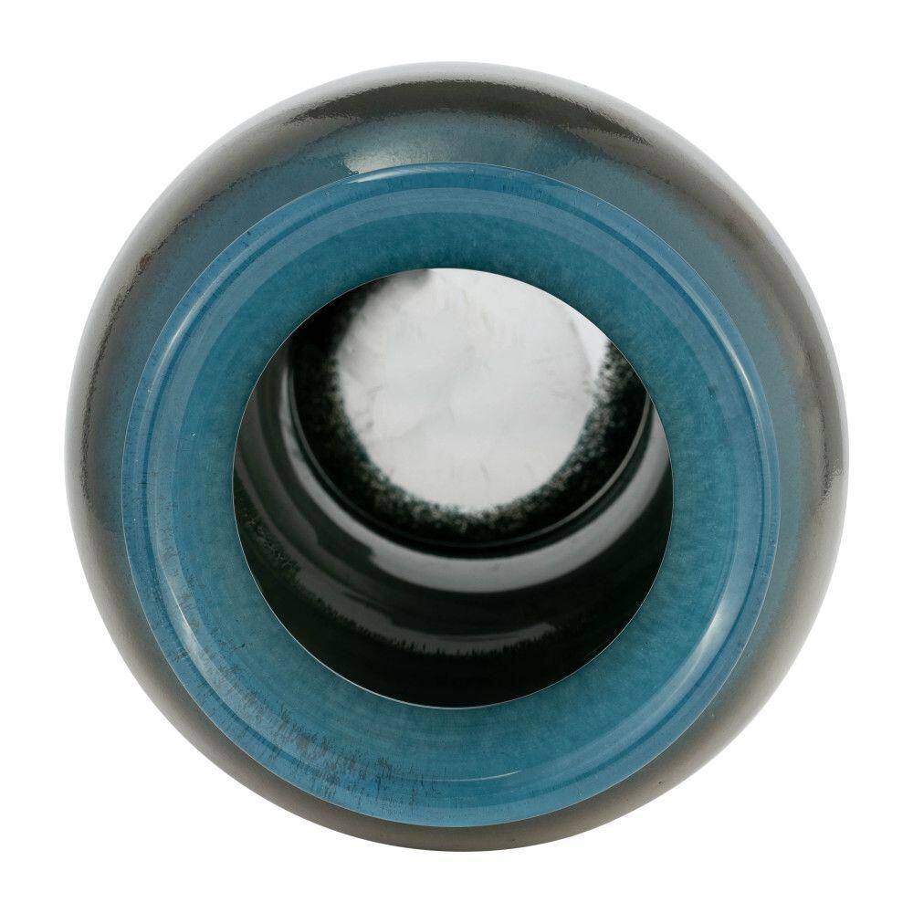 Teal 16 in. Tall Glass Vase for Home Decor