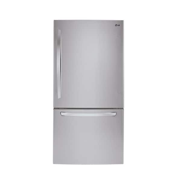 LG 30 in. W 22 cu. ft. Bottom Freezer Refrigerator in Stainless Steel