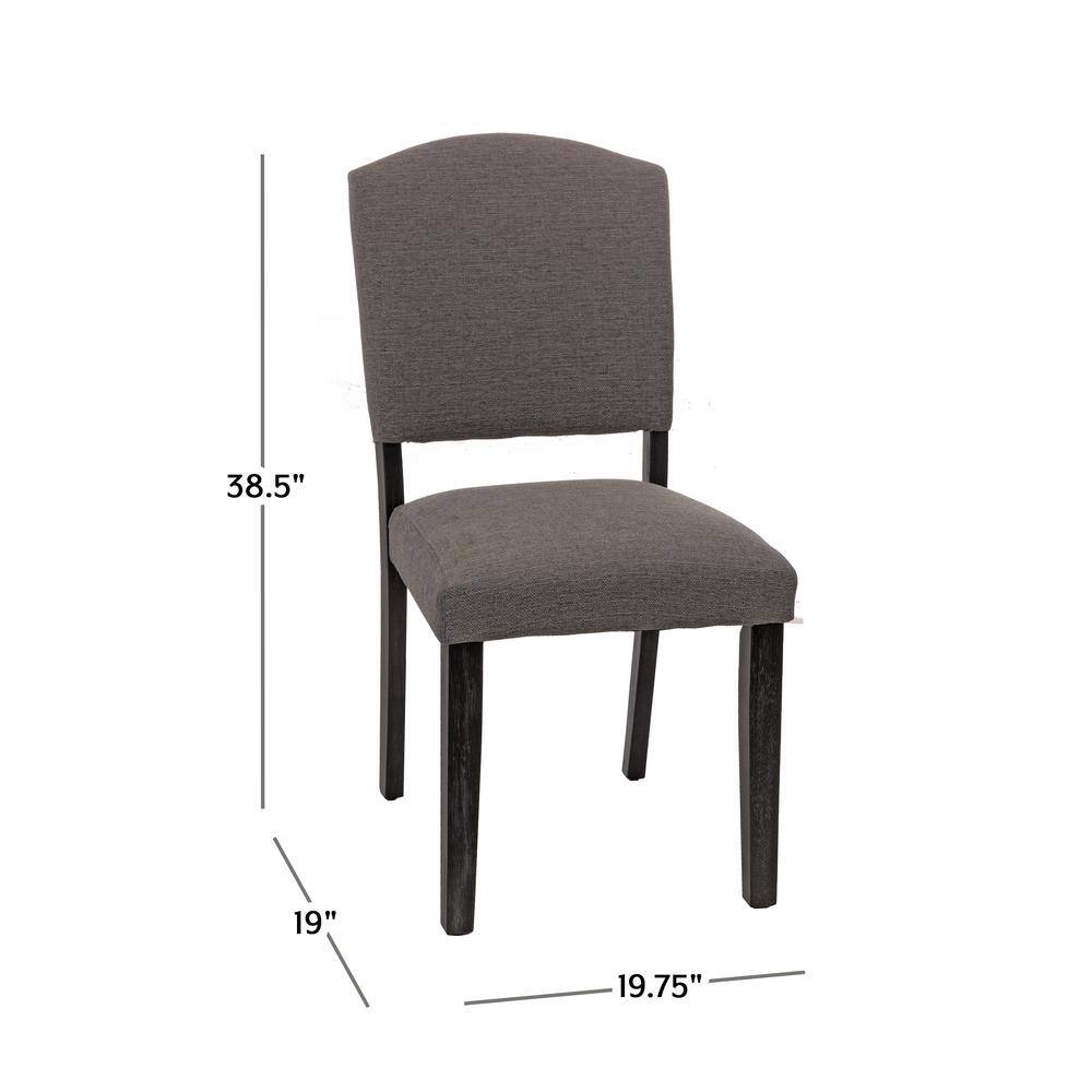 Clarion Black Upholstered Parsons Side Chair Set