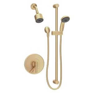 Dia 1.5 GPM 1-Handle Shower Trim Kit with Hand Shower in Brushed Bronze (Valve Not Included)