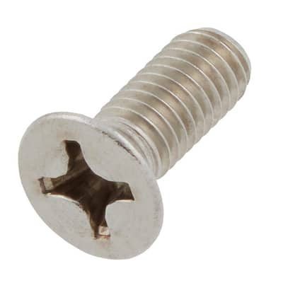 M6-1.0x16mm Stainless Steel Flat Head Phillips Drive Machine Screw 1-Piece