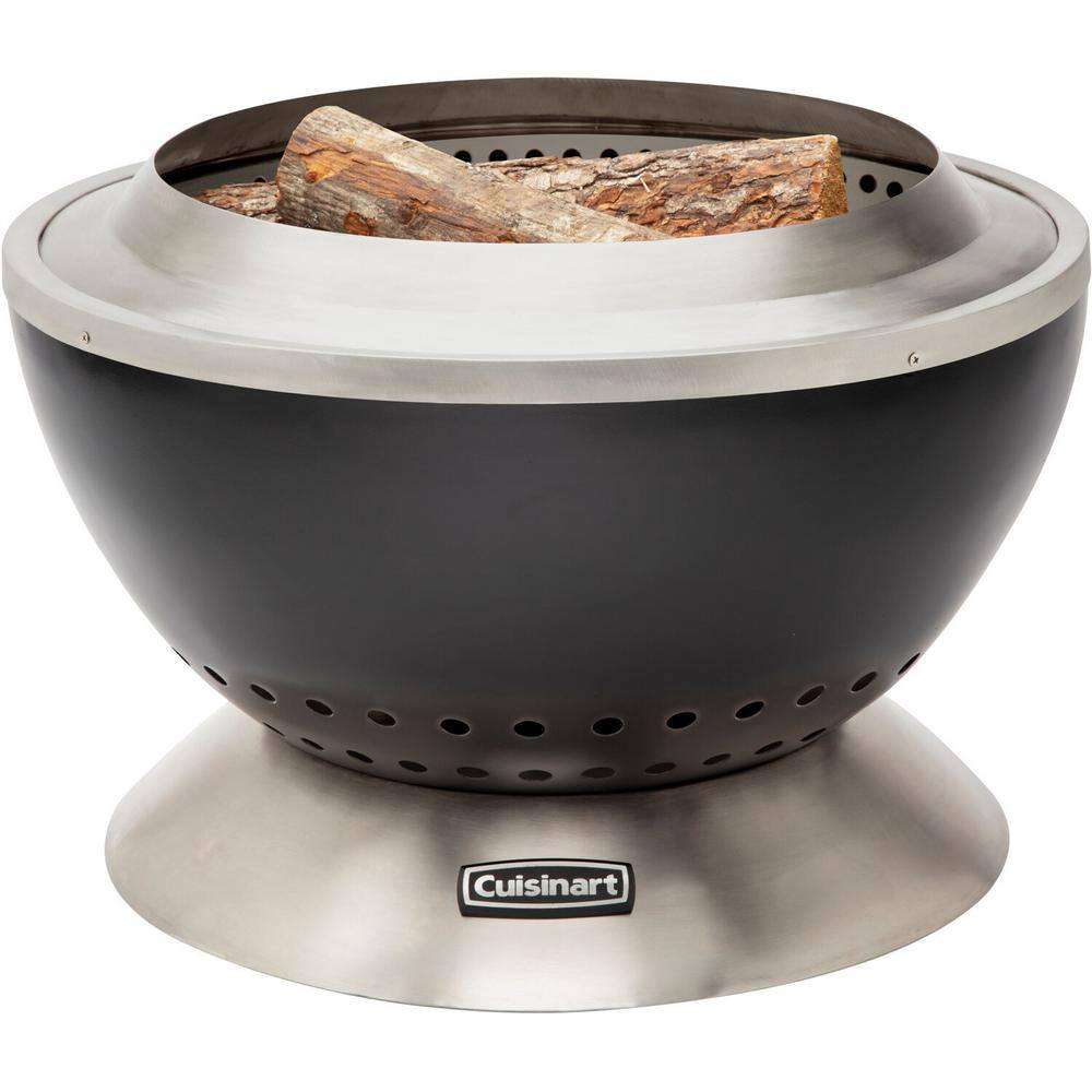 Cuisinart 25" Black Stainless Steel Smokeless Fire Pit