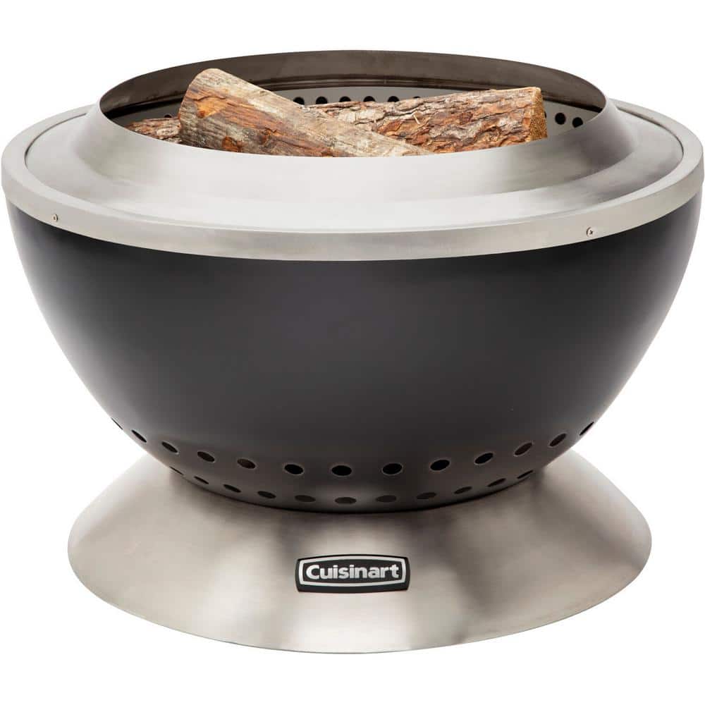 Cuisinart 25" Black Stainless Steel Smokeless Fire Pit