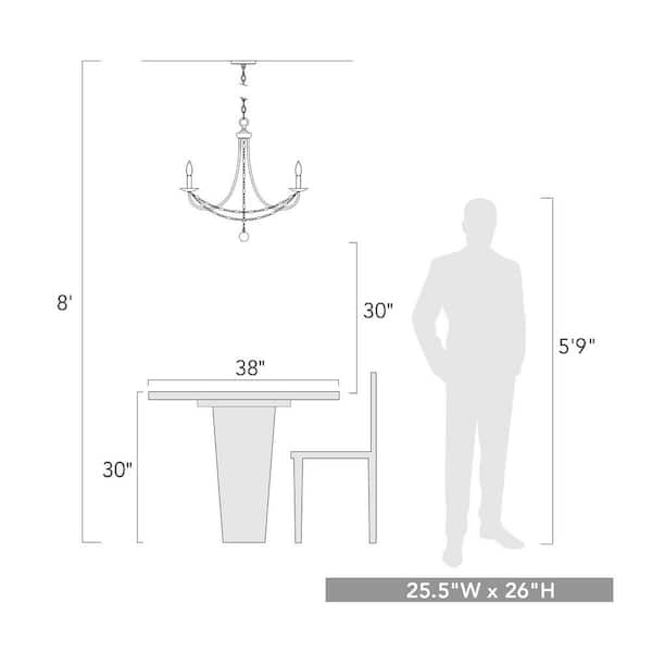 Golden Lighting - Tatiana Collection 6-Light Golden Aura Chandelier