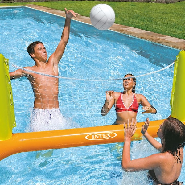 Inflatable Floating Swimming Pool Toys Volleyball Game in Green