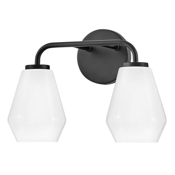 LARK - Gio 14.75 in. 2 Light Black Vanity Light