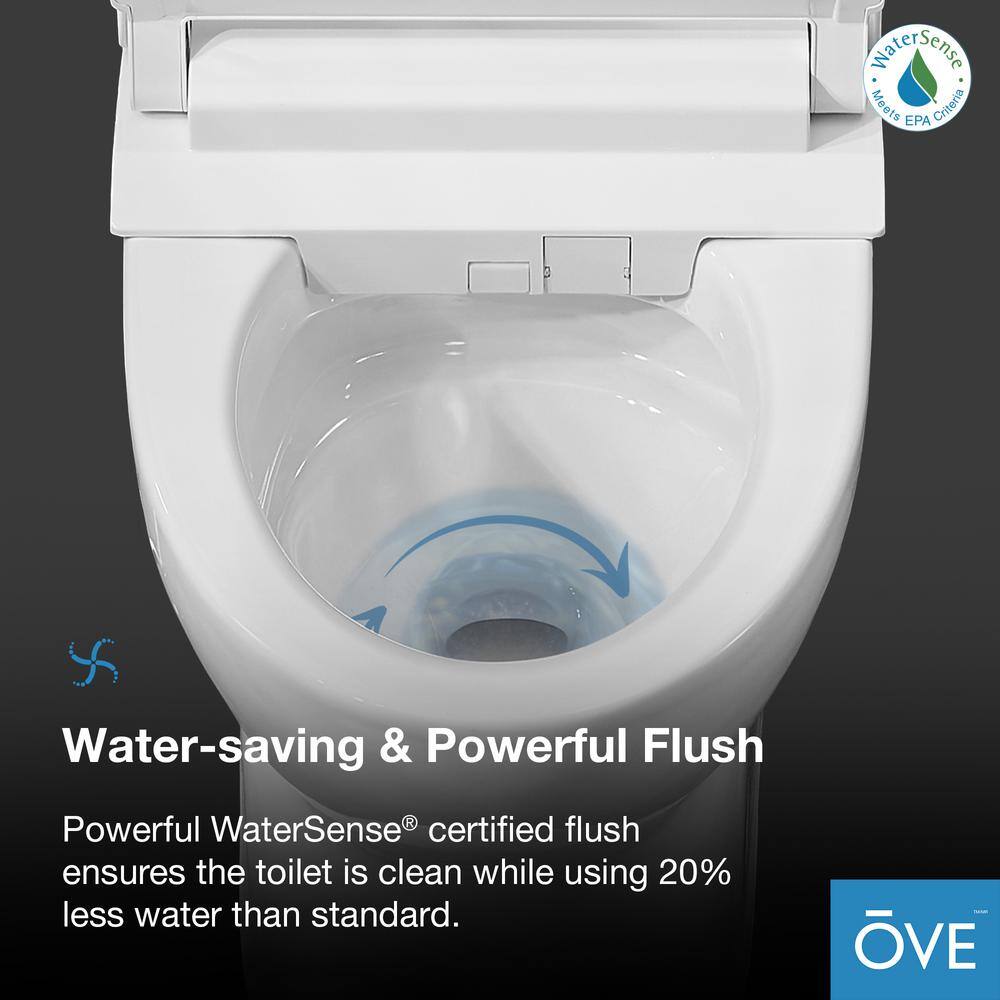Wilma White High Efficiency Elongated Two Piece Bidet Toilet