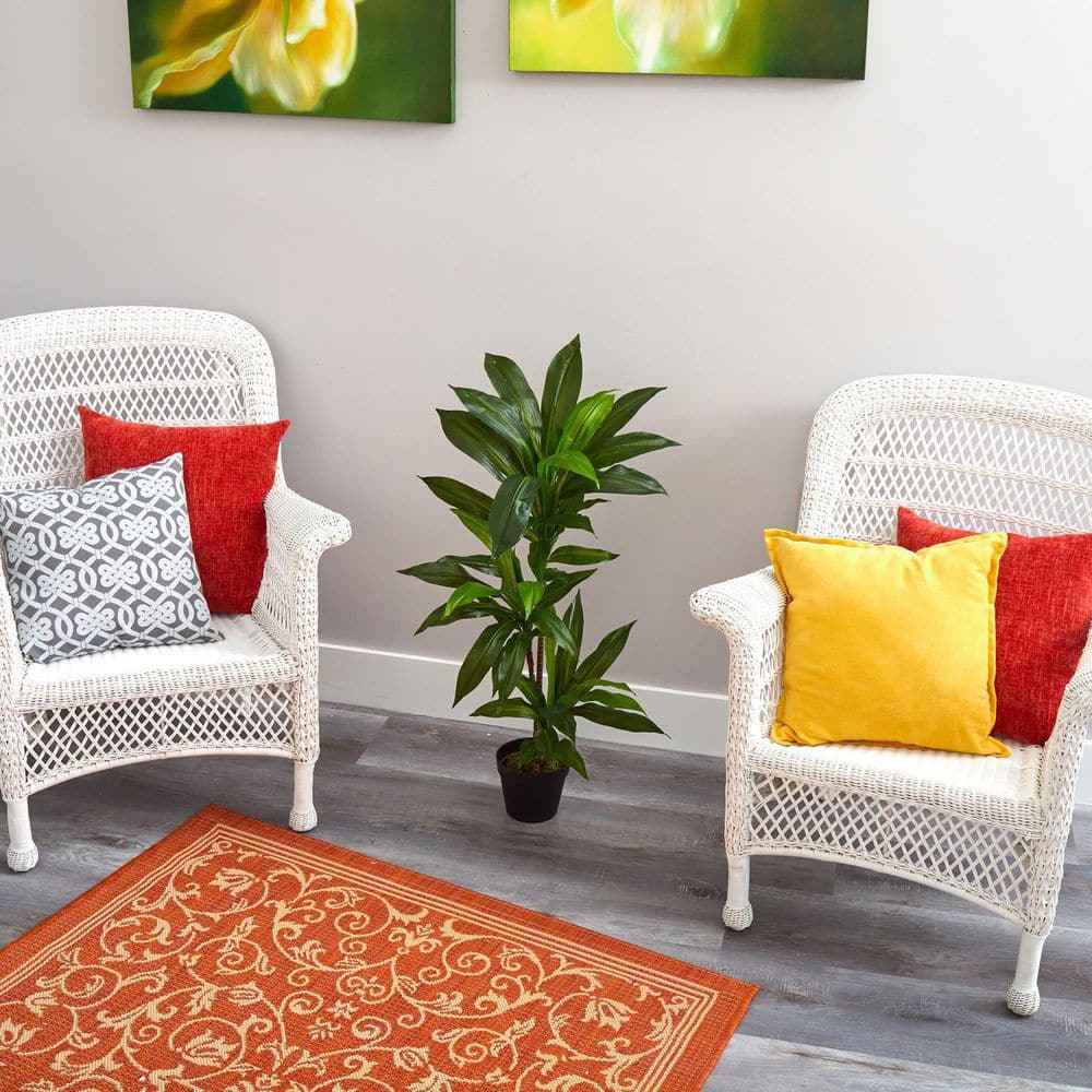 13 in. Artificial Green Indoor/Outdoor Dracaena Plant, Faux Decorative Accent, Compact Modern Green Display price history on PriceWatchPro