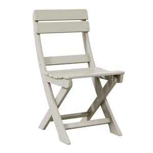 Laguna Outdoor Patio Plastic All Weather Folding Dining Chair in Sand