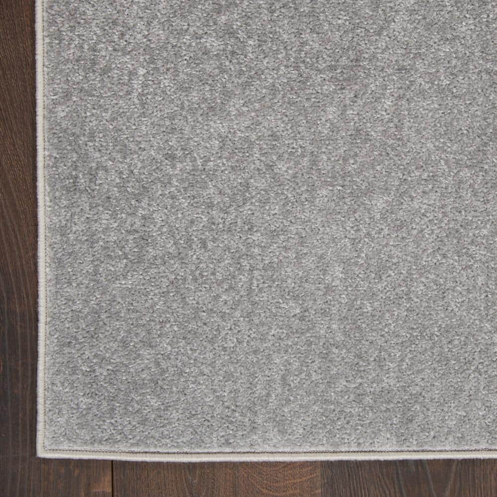 Silver Grey 2'2" x 20' Power-Loomed Runner Rug
