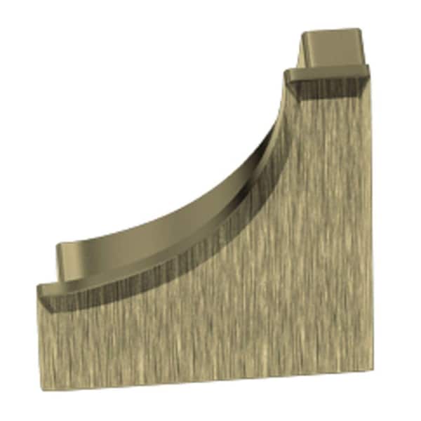 Dilex-AHK Brushed Brass Anodized Aluminum 9/16 in. x 1/2 in. Metal End Cap