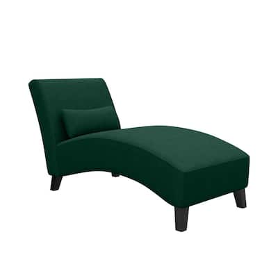 Keefer Emerald Green Velvet Chaise
