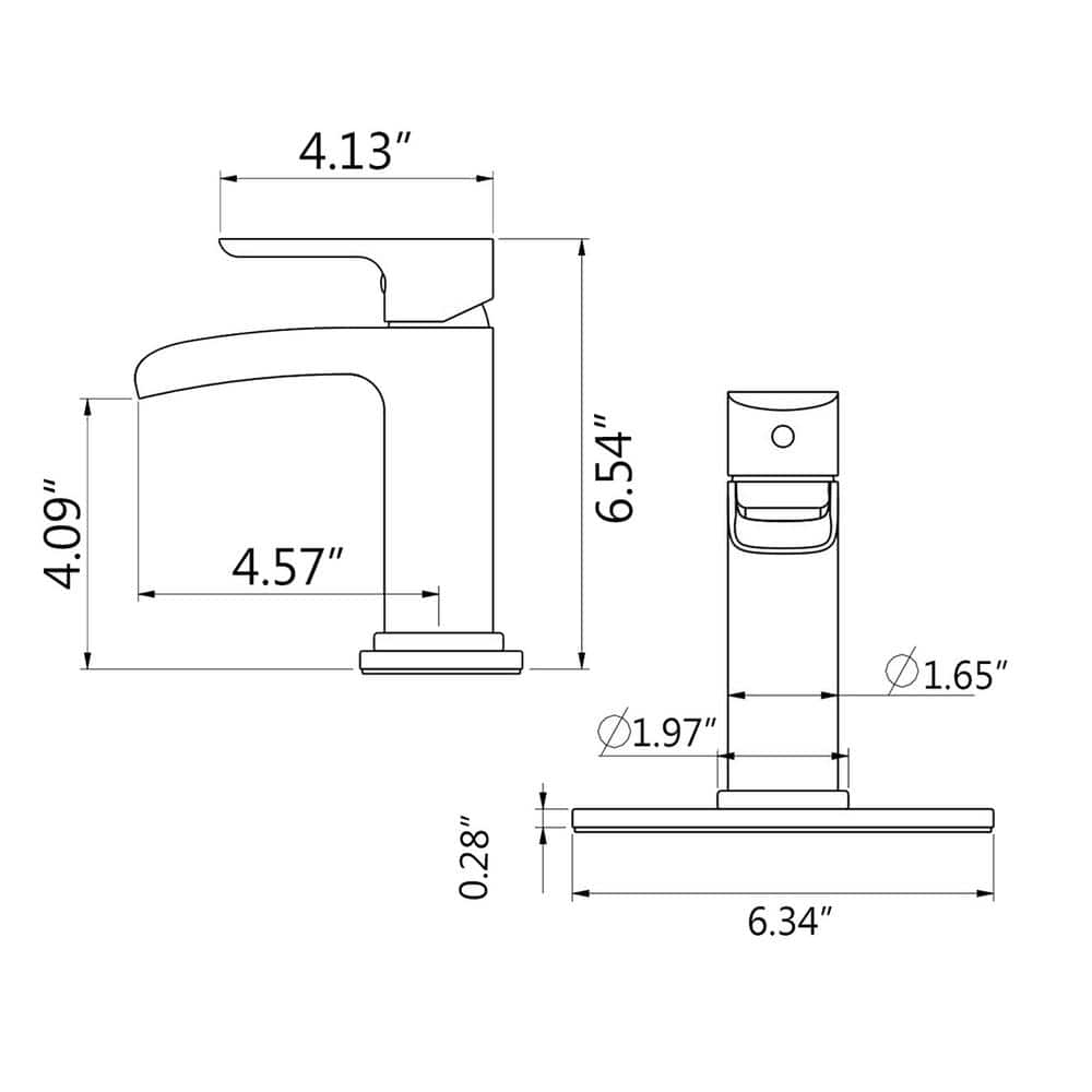 Matte Black Brass Single Handle Waterfall Bathroom Faucet