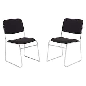 Ebony Black 8600 Series Fabric Padded Signature Stack Chair (2-Pack)