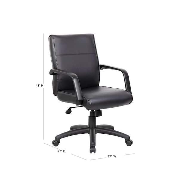 Boss Office S Black Mid Back, Boss Leatherplus Executive Chair
