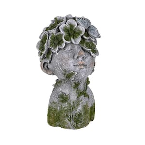 11 in. Faux Moss Resin Fairy Statuary
