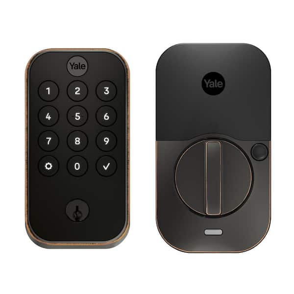 Yale Smart Door Lock with Bluetooth and Pushbutton Keypad; Oil Rubbed Bronze