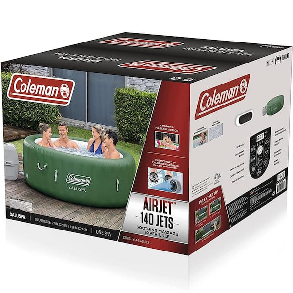 Coleman SaluSpa 4-6 Person Inflatable Portable Massage Hot Tub Spa