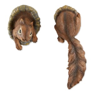 4 in. x 4.5 in. x 6 in. Woodland Squirrel Tree Decor