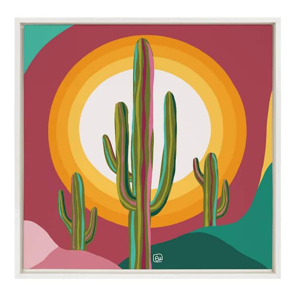 Kate and Laurel Sylvie Joshua Trio by Erika Wynn Framed Canvas Landscape Art Print 22 in. x 22 in.