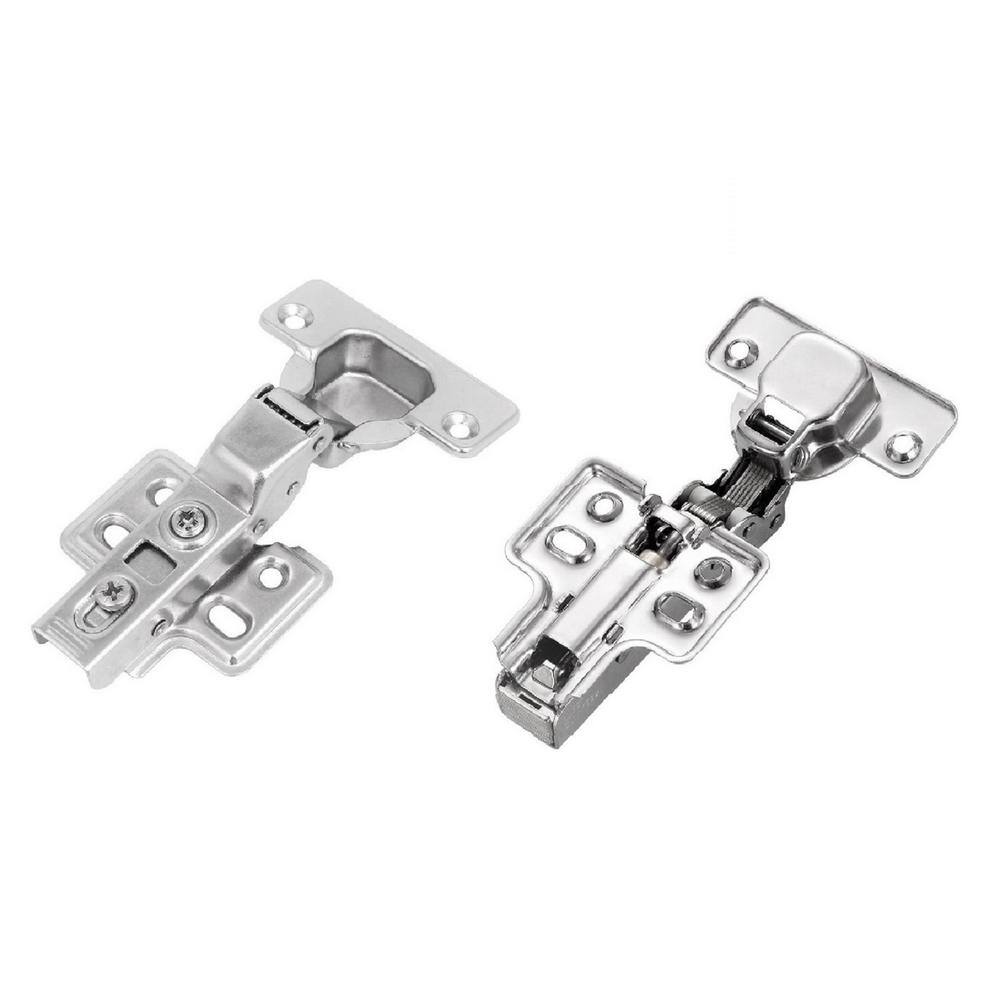 40 Pieces Soft Closing Full Overlay Clip On Frameless Cabinet Door Hinge 