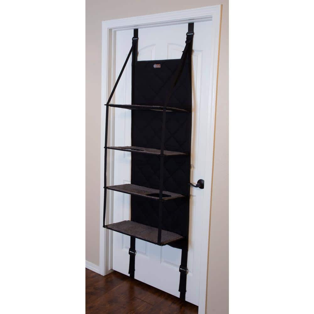 Gray 4-Story Hanging Cat Tree with Fleece Shelves