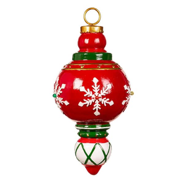 Evergreen Enterprises 16 in. x 8 in. LED Finial Christmas Outdoor ...