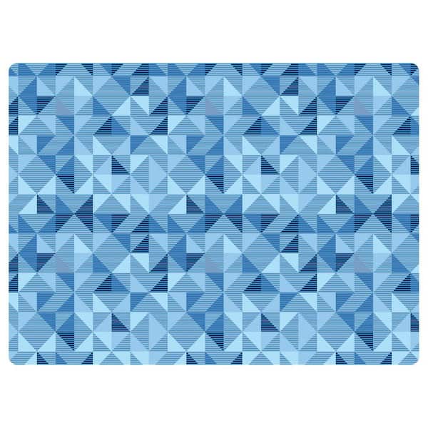Bungalow Flooring Upper East Side Blues 3 ft. x 4 ft. Desk Chair Mat