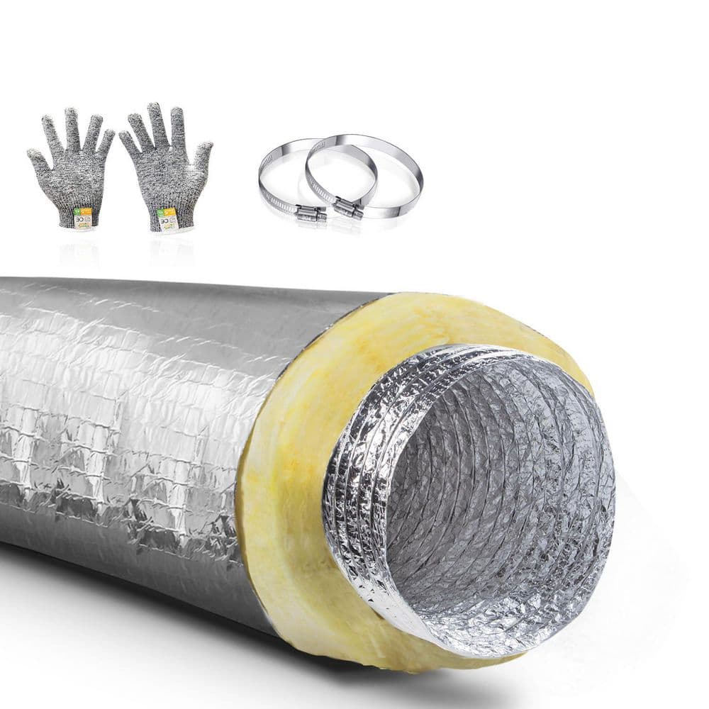 6 in. x 25 ft. Insulated Flexible Duct R4.2 Silver Jacket, Flexible Ductwork Ducting & Venting for Ventilation System price history on PriceWatchPro