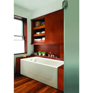 Cooper 32 60 in. Acrylic Right Drain Rectangular Alcove Whirlpool Bathtub in Biscuit