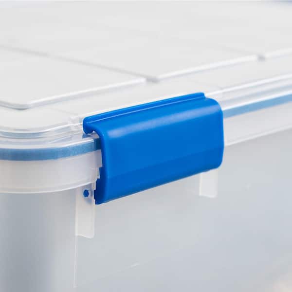 IRIS 60qt 4pk WeatherPro Plastic Storage Bin