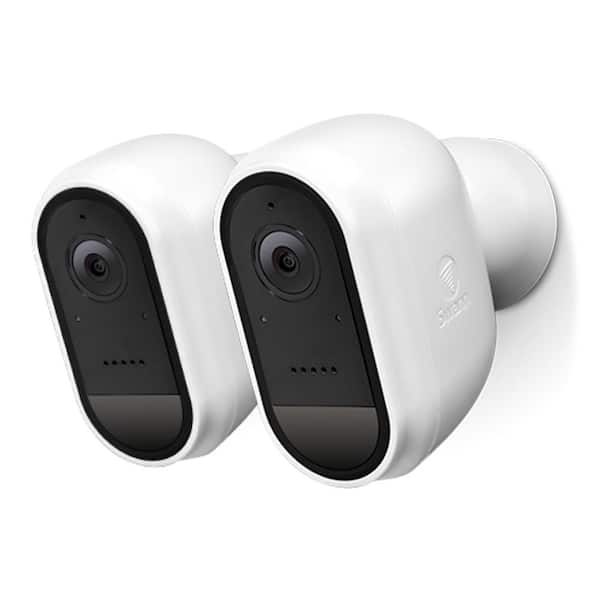 Swann Refurbished Wire-Free Cam Battery Wireless Indoor/Outdoor Standard Security Camera with Face Recognition, White (2-Pack)