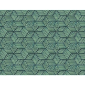 Intertwined Blue Geometric Paper Strippable Roll Wallpaper (Covers 60.8 sq. ft.)