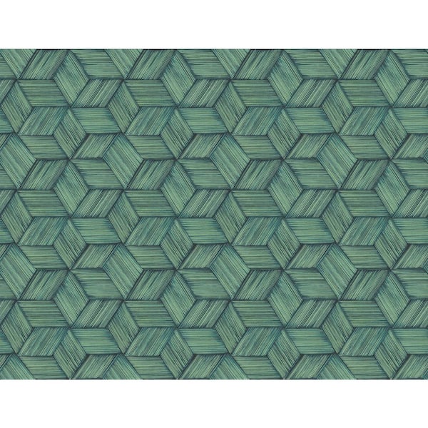 Kenneth James Intertwined Blue Geometric Paper Strippable Roll Wallpaper (Covers 60.8 sq. ft.)