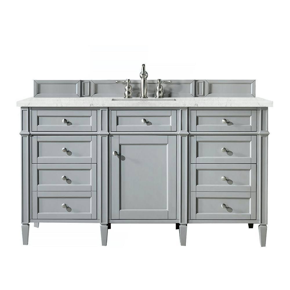 Brittany 60 in. W x 23.5 in.D x 34 in. H Single Bath Vanity in Urban Gray w