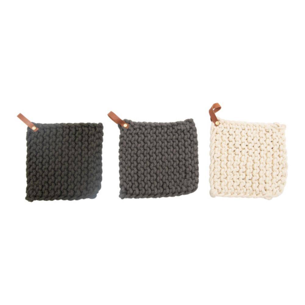 3R studios Cotton Multicolor Pot Holder (3-Pack)