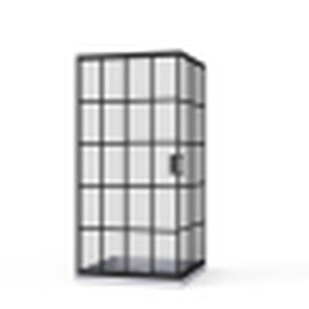 "36""D x 36""W x 72""H Dual Sliding Corner Shower Enclosure, French Grid Tempered Glass Panels, Matte Black Frame" price history on PriceWatchPro