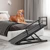 BOZTIY 5-Adjustable Height Dog Ramp Folding Pet Ramp Dog Ramp for Small, Large Dogs and Cats Pet Ramp 16-28 in. H K16ZLQSK3-8GALH