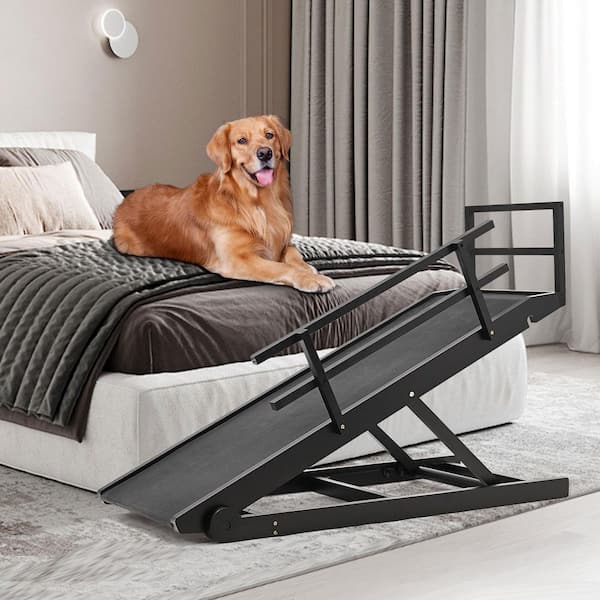 5-Adjustable Height Dog Ramp Folding Pet Ramp Dog Ramp for Small, Large Dogs and Cats Pet Ramp 16-28 in. H