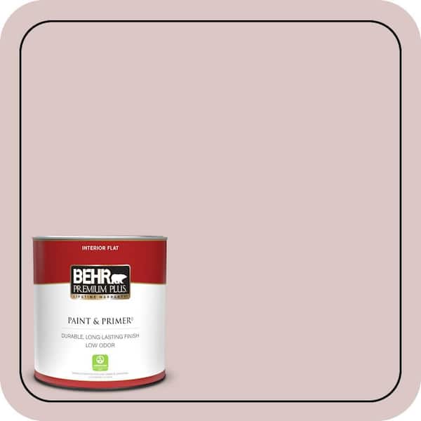 BEHR PREMIUM PLUS 1 qt. #130E-2 Fairview Taupe Flat Low Odor Interior Paint & Primer