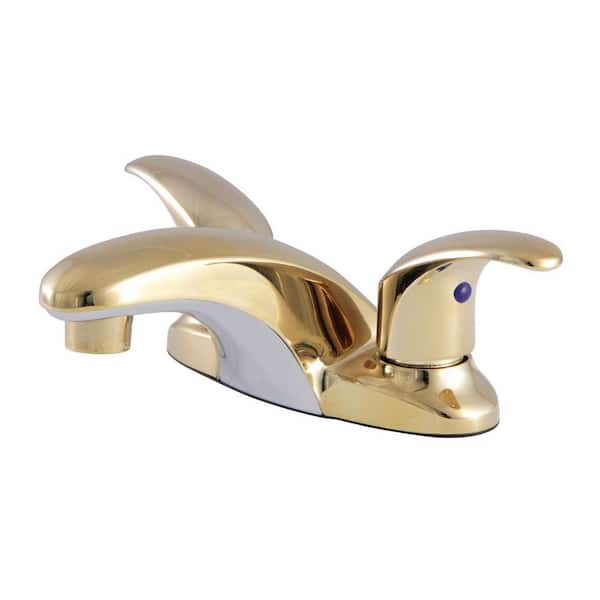 Kingston Brass Legacy 4 in. Centerset 2-Handle Bathroom Faucet in Polished Brass