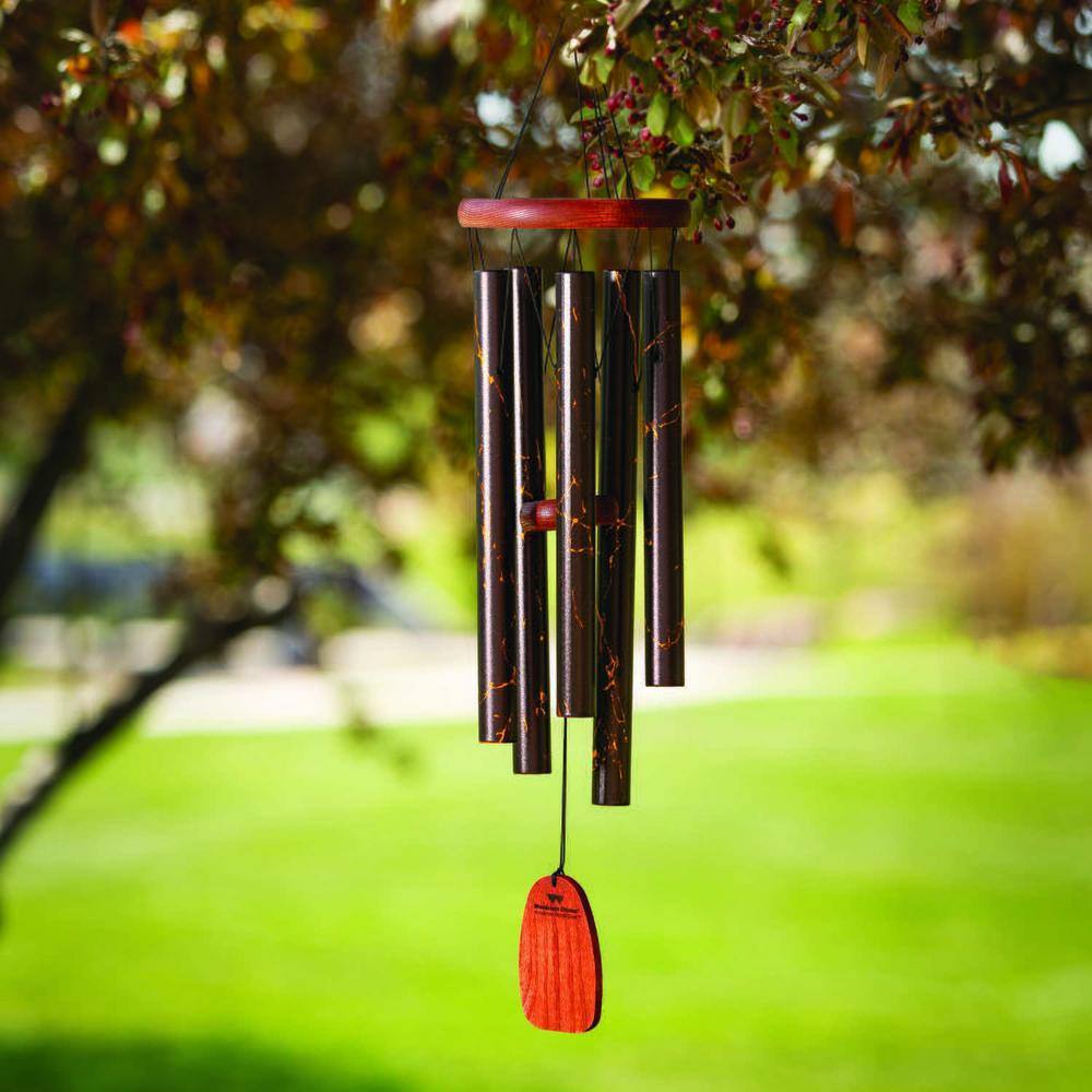 24" Gold Vein Mahogany Finish Wind Chime